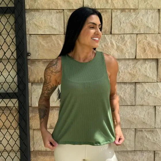 Blusa Regata Feminina Academia Fitness Dry Fit
