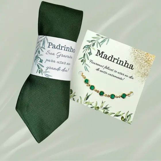 Gravata Verde Oliva Escuro Azul Serenity Terracota + Pulseiras Para Convites de casamento Madrinhas