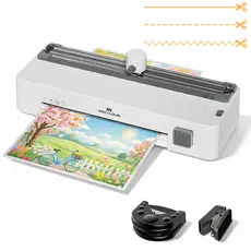MECOLOUR GL618 Plastificadora Laminadora Multifuncional A4 5 Em 1 Quente/Fria, 3 Estados De Corte