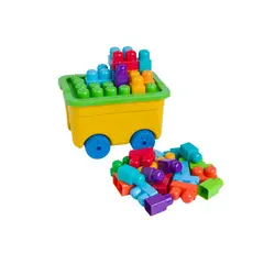 Box Gigablocos Rodinhas 26pçs Brinquedo Infantil Montar Blocos de Montar Criança Brinquedo Infantil Educativo