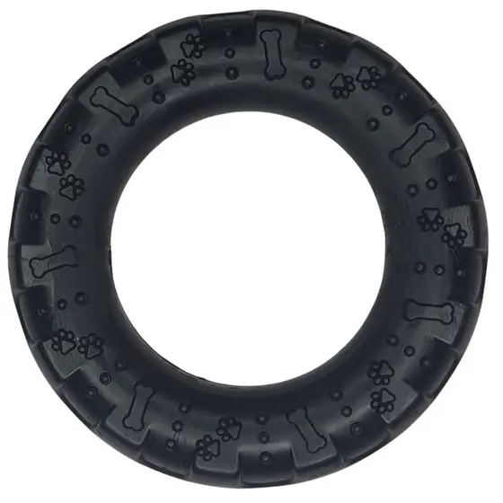 Brinquedo Mordedor Pneu Maciço Preto Cachorro Pet Grande