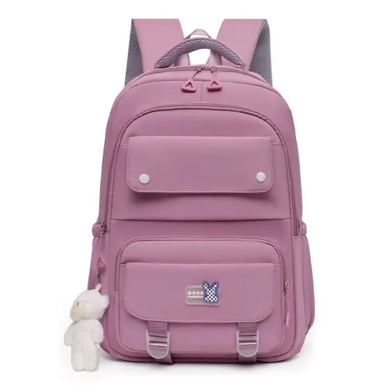 Mochila Escolar Feminina Grande Capacidade Impermeável sem Pingente para Notebook Faculdade