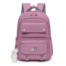 Mochila Escolar Feminina Grande Capacidade Impermeável sem Pingente para Notebook Faculdade