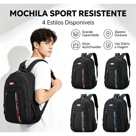 Mochila De Notebook Masculino e Feminino Impermeável Resistente Reforçada Modelo Novo 2025