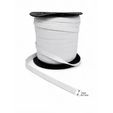 Elástico Chato 7mm Branco para Costura e Confecção (100m)