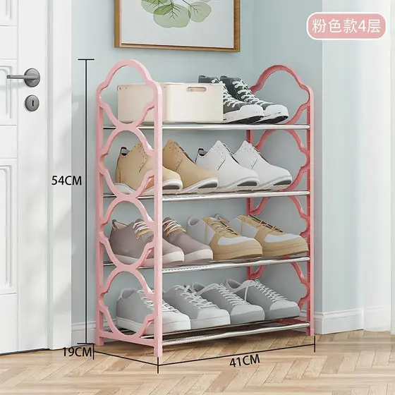 Sapateira Preto/Branco/Rosa/Azul Organizador Prateleira Vertical Multiuso 4 divisórias