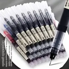 Kit de 2/4/8/12/24 peças Caneta De Rollerball Secagem Rápida Gel C/ Grande Capacidade ponta fina 0,5mm