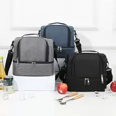 Bolsa Térmica Dupla Camada para Marmita/Merendeira, Crossbody, Com Alça de Mão