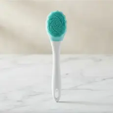Escova de Banho Elétrica Silicone Massageadora Cerdas Macias Carregamento USB e Cabo Longo