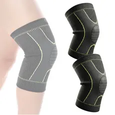 Kit 2 Joelheiras de Compressão Esportiva Proteção para Treino Elástica Respirável