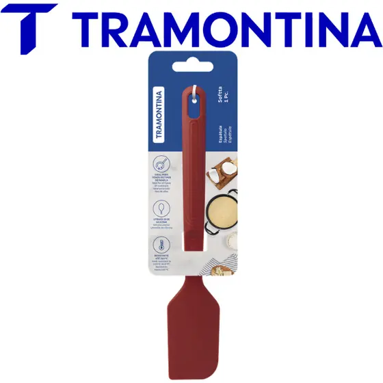 Espátula Tramontina Softta Silicone Vermelho Antiaderente Cozinha
