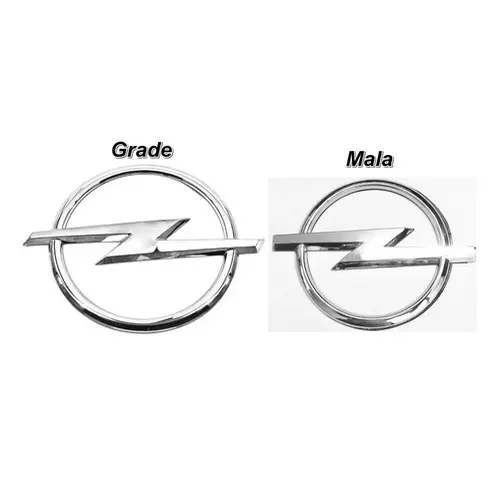 Emblema Dianteiro Grade E Mala Opel Cromado 8070/8071