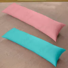 Kit 2 Capas para Travesseiros de Corpo Xuxão 2 Cores c/ Zíper 400 fios