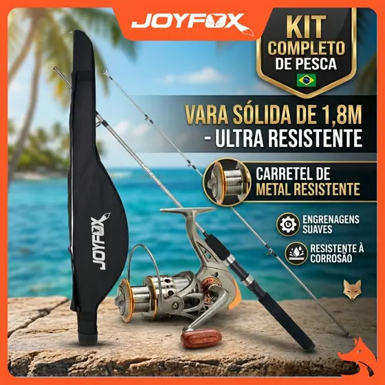 Vara de pesca Pesca 12+1 Rolamentos Molinete 4000 Vara Fibra de Vidro Maciça 1,8m