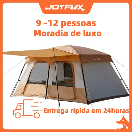 JOYFOX Barraca Camping Acampamento 9-12 Pessoas Grande Família Lux barraca 8 pessoas impermeável