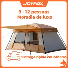 JOYFOX Barraca Camping Acampamento 9-12 Pessoas Grande Família Lux barraca 8 pessoas impermeável