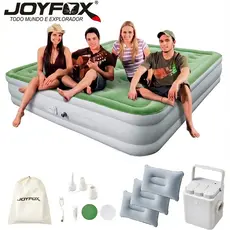 Colchão Inflável King 206*187*44cm Vem Com Uma Bomba Inflável De Bateria De Lítio Embutida E Removível JOYFOX