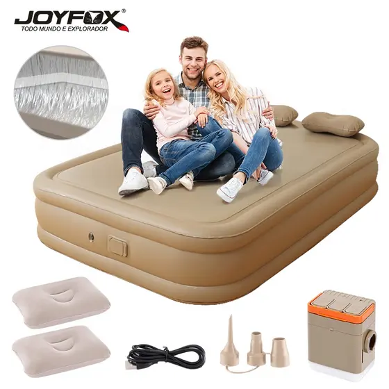 Colchão Inflável Casal Cama 600KG Bomba Inflável Com Bateria De Lítio Integrada 203*154*42cm