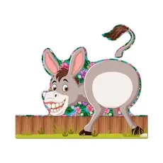 Brincadeira Burro Festa Junina ou Escola Jogo Coloque o Rabo no Burrinho