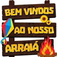 Enfeite Festa Junina EVA Painel "Bem Vindos ao Nosso Arraia" Decoração pra Pendurar