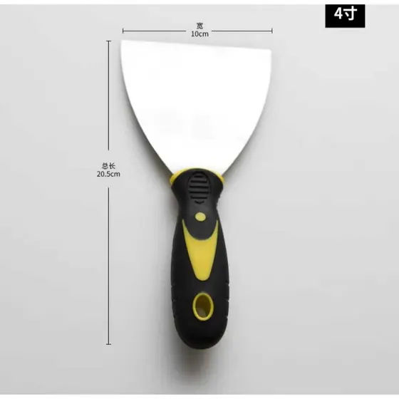 Espátula de Aço Polido Para Massa Gesso Pintura Drywall Cabo Emborrachado,Ferramenta de aplicação