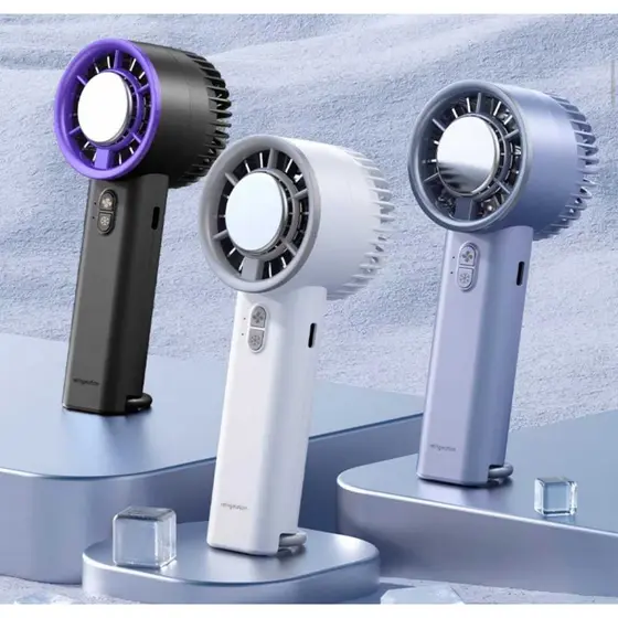 Ventilador Turbo de Mão Portátil Vento Ajustável com Cooler Mini Ventilador Pessoal Recarregável
