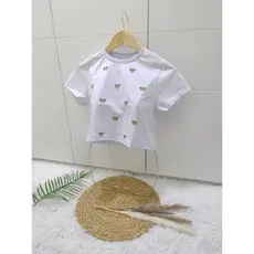 Cropped Estampada 100% Algodão Moda Feminina ursinho