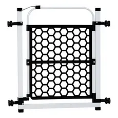 Portão De Proteção Pet Cachorro Para Ambiente Doméstico 78cm Á 83cm Preto