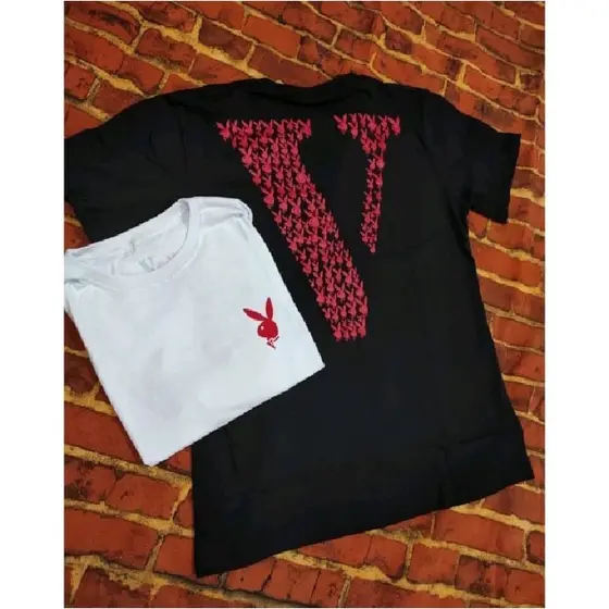 Camiseta Vlone x Play boy Camisa Streetwear Malha 100% Algodão 30.1 Penteada Linha Premium- Envio Rápido - WL