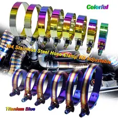 Kit De Braçadeira Para Mangueira De Aço Inoxidável 45mm A 98mm Universal T-Bolt  Ajustável Parafuso De Fixação Da De