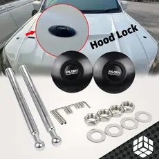 Ypditsok2 Pcs Botão Capô Pin Lock Clip Kit Universal Racing Trava De Liberação Rápida Capôs De Motor