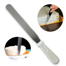 Espátula Grande Confeiteiro Reta Em Aço Inox Decorar Bolos e Tortas Profissional