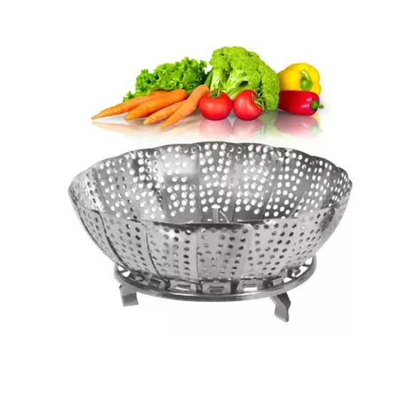 Cesto Cozimento Vapor Legumes Verduras Inox Cozinha
