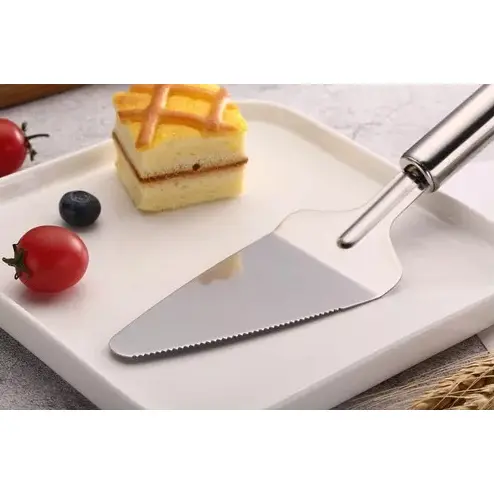 Espatula Cortadora De Bolo Colher Para Fatiar Bolos E Tortas Cor Inox