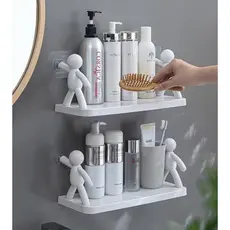 Porta Shampoo Com Boneco BOB Autoadesivo Para Parede Rack Suporte Organizador Cozinha Casa Em Tempero Banheiro Plástico