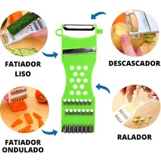 Descascador Ralador Fatiado 7 Em 1 Manual Espaguete Legumes