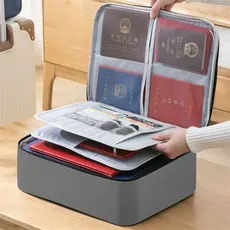 Bolsa Pasta Organizador De Documentos Vários Compartimento Trava Com Segredo Passaporte Cartão Identidade Diploma