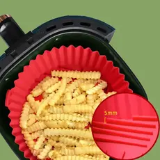 1/2/3 Forma De Silicone Para Air Fryer Forno Microondas Fritadeira Assadeira – Reutilizável Antiaderente Flexível