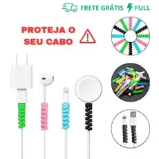 Protetor Espiral De Cabo Usb Carregamento de Celular Fone de Ouvido