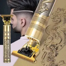 Máquina Dragão de Cortar Cabelo Barba Profissional Recarregável