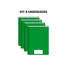 Kit 4 Cadernos Pequeno Jandaia Brochura Stiff Capa Dura 96 folhas 14 cm x 20 cm >>>> Envio em até 6H