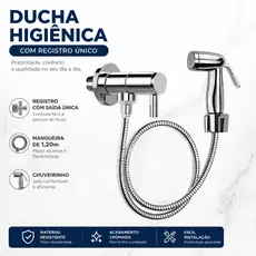 Ducha Higiênica Para Banheiro Completa Com Registro Duplo E Único Vários Modelos PROMOÇÃO