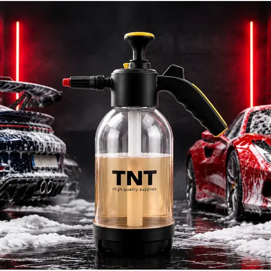 Snow Foam Manual Pulverizador Espuma em Neve Detailing 2 Litros com 1 Bico Vermelho de Espuma