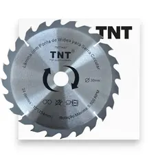 Lâmina Serra Circular TNT 10" 254mm x 30mm x 24 Dentes - Disco Corte Alta Performance P/ Madeira