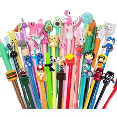 kit com 12 unidades caneta gel fofa Personagens Animadas Kawaiii 12 modelos diferentes Canetinha