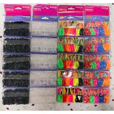 Kit 1000 Unidades Elástico de Silicone Grosso Resistente Para Cabelo Infantil Chiclete Liguinha Xuxinha