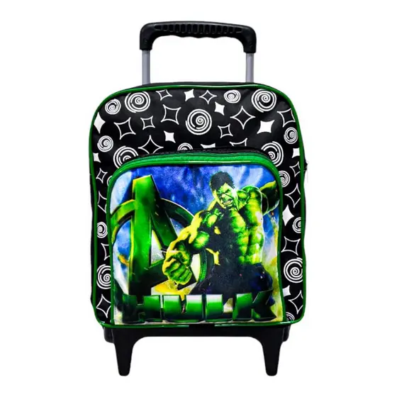 mochila escolar creche infantil de rodinhas Hulk