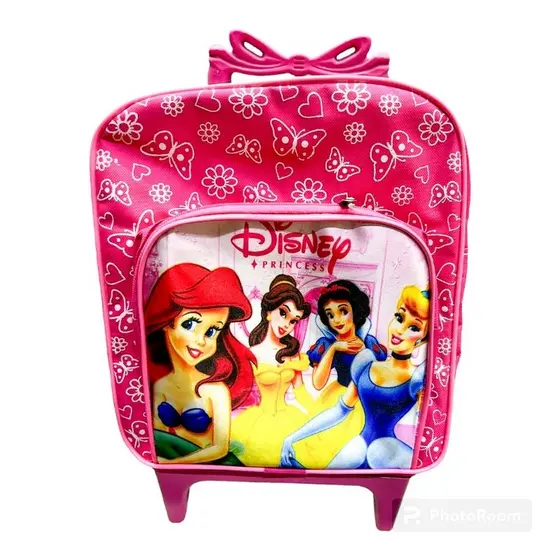 mochila escolar creche infantil de rodinhas princesas