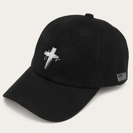 Boné masculino baseball Jesus Cruz bone preto original Tribos