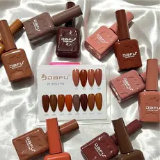 Kit 12 Esmaltes Gel Dafu Tons Marrons Terrosos Vermelhos Vinhos Led/UV Unhas SEM TPO Nails 10ml